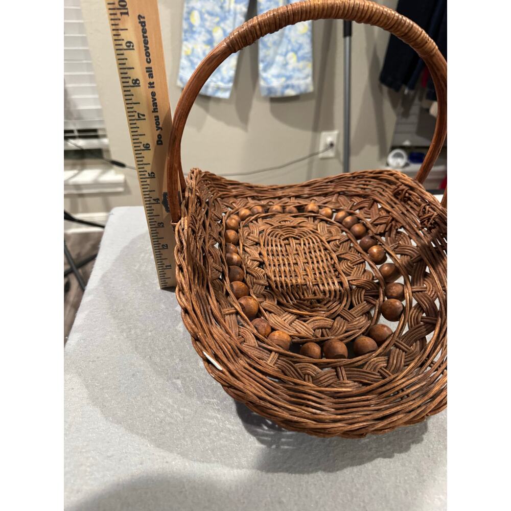 Vintage Woven Gathering Basket Phillipines - Picture 4 of 12